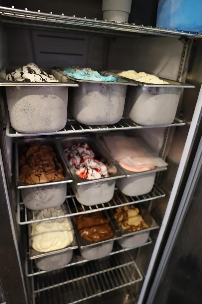 Selbst gemachtes Eis in der Kühlung