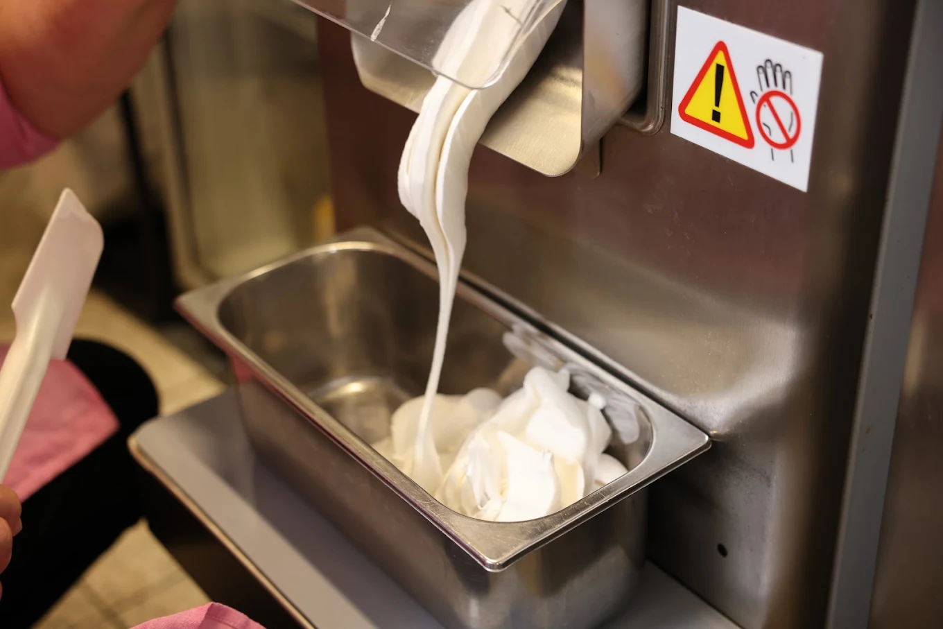 Frisch gedrehtes Eis aus eigener Produktion